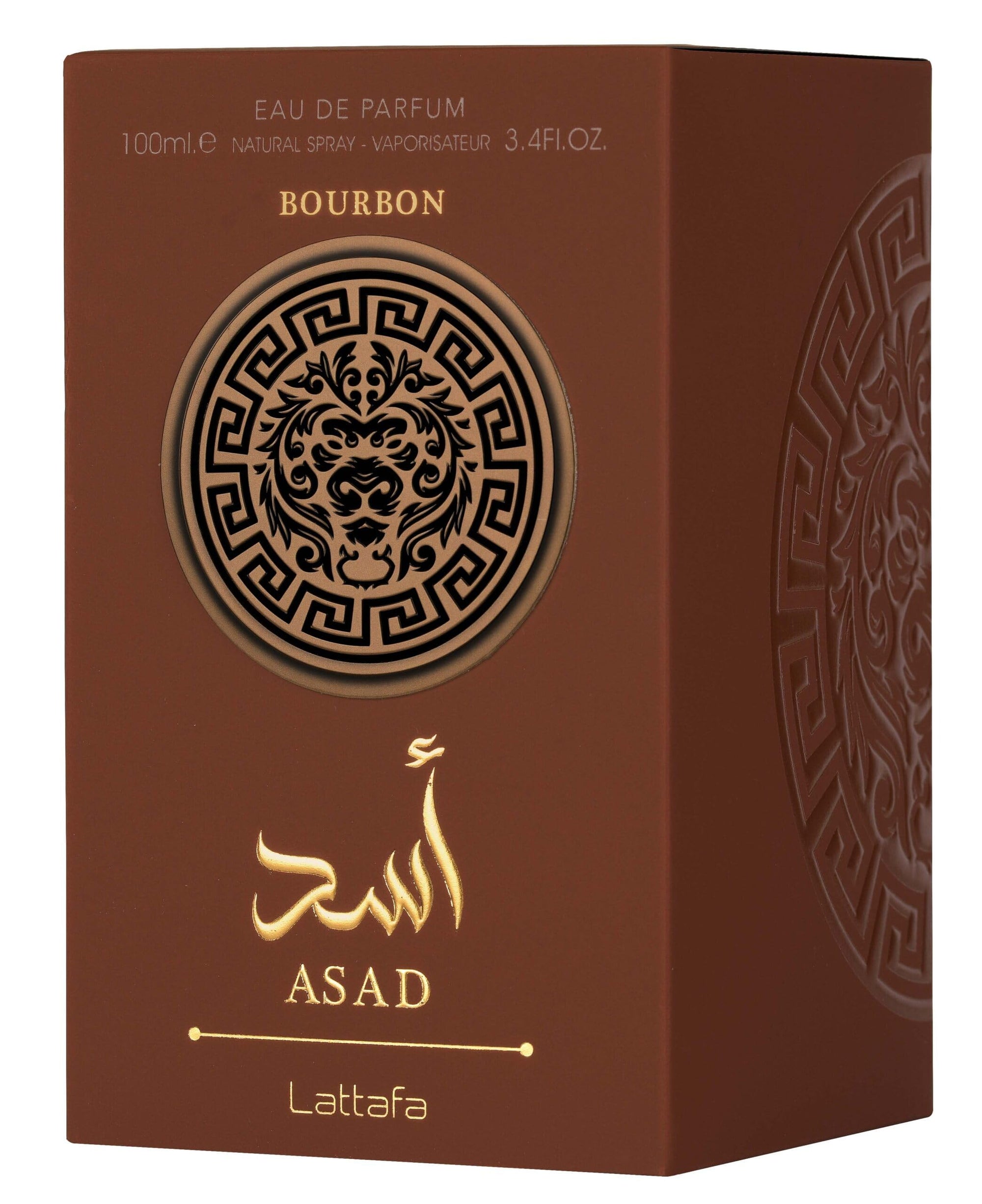 Lattafa Asad Bourbon EDP 100ml - Detalhe do Frasco