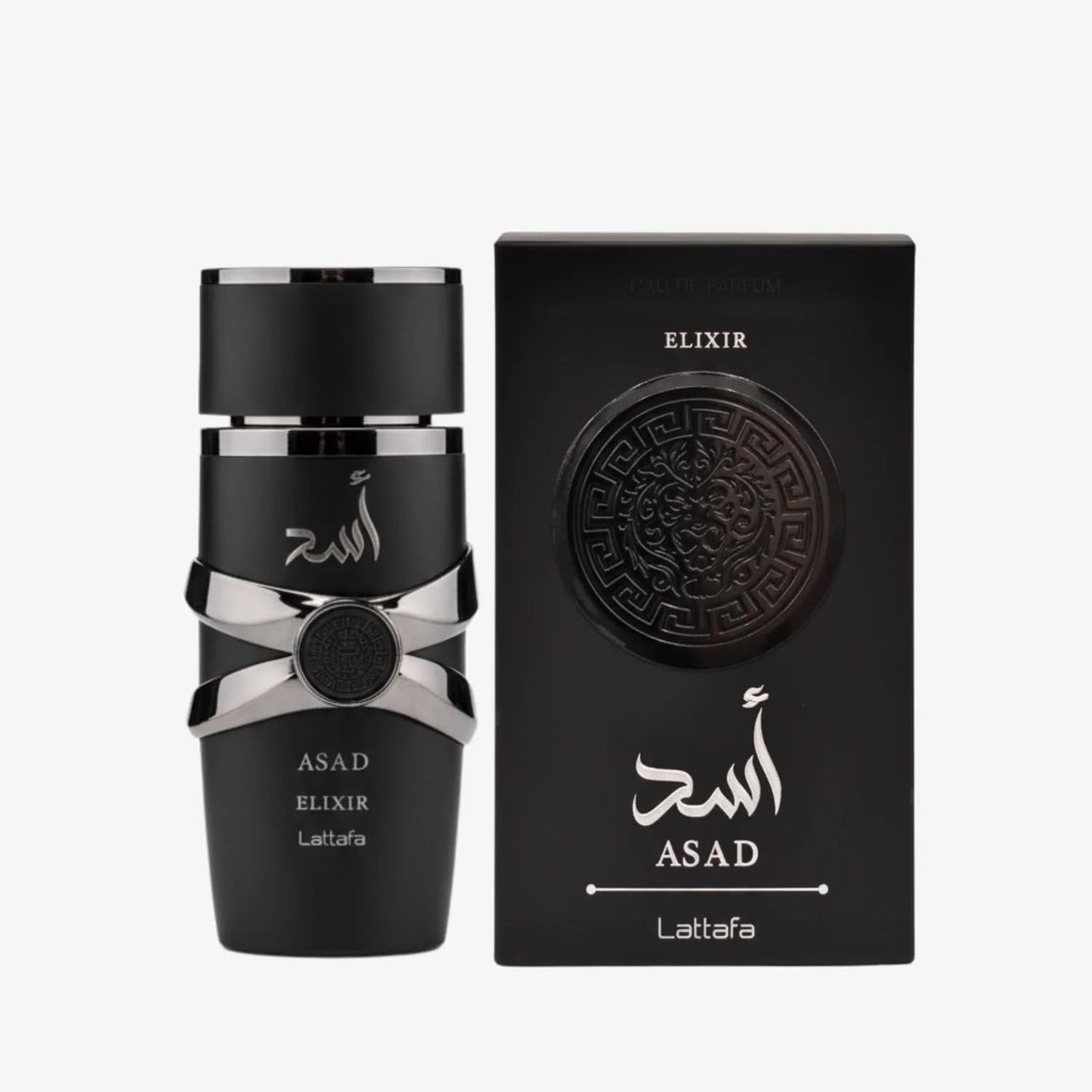 Lattafa Asad Elixir EDP 100ml - Frasco e Caixa