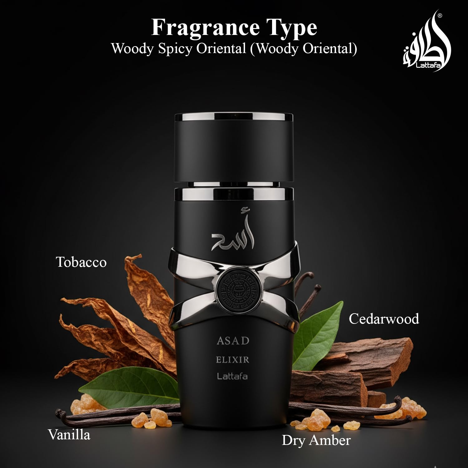 Lattafa Asad Elixir EDP 100ml - Composicao Olfativa