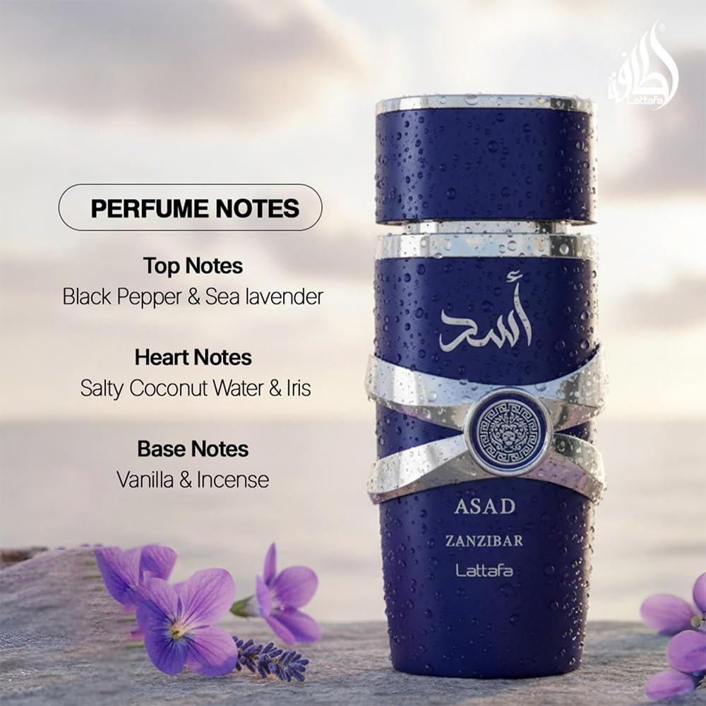 Lattafa Asad Zanzibar EDP 100ml - Vista Lateral