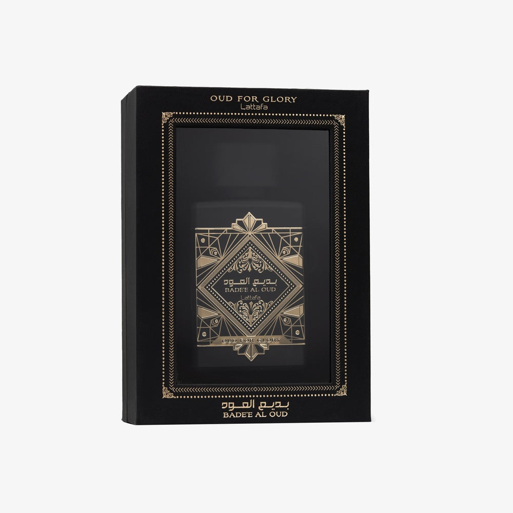 Caixa perfume Lattafa Bade Al Oud for Glory 100ml