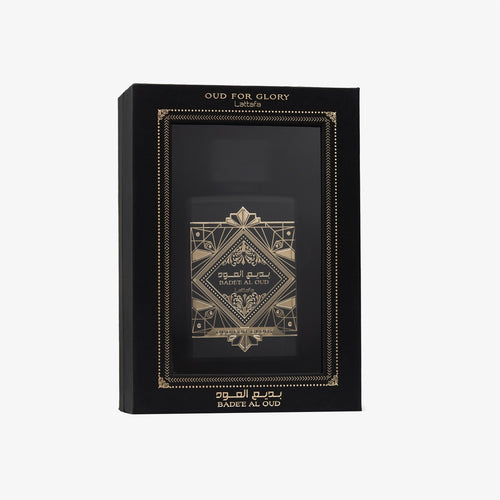 Caixa perfume Lattafa Bade Al Oud for Glory 100ml